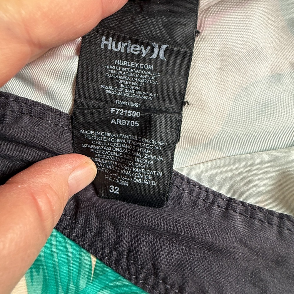 Hurley Hanoi 20 Board Shorts Mens 32 Multi Tropical Floral Swim Wear Drawstring - Picture 4 of 7